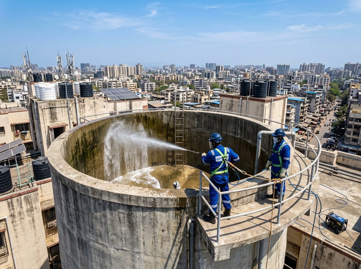Overhead RCC Tank Cleaning in Hyderabad