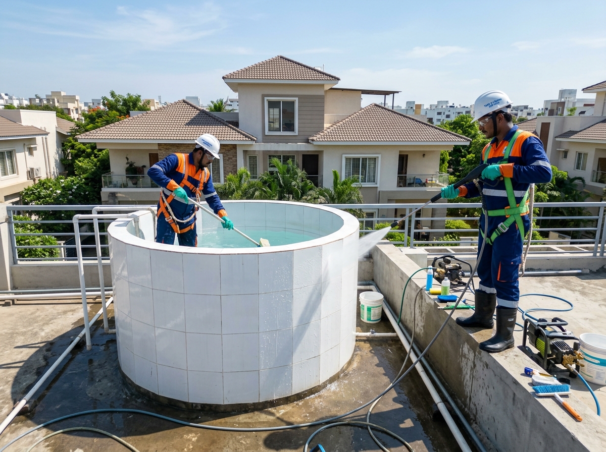 Residential Water Tank Cleaning in Hyderabad
